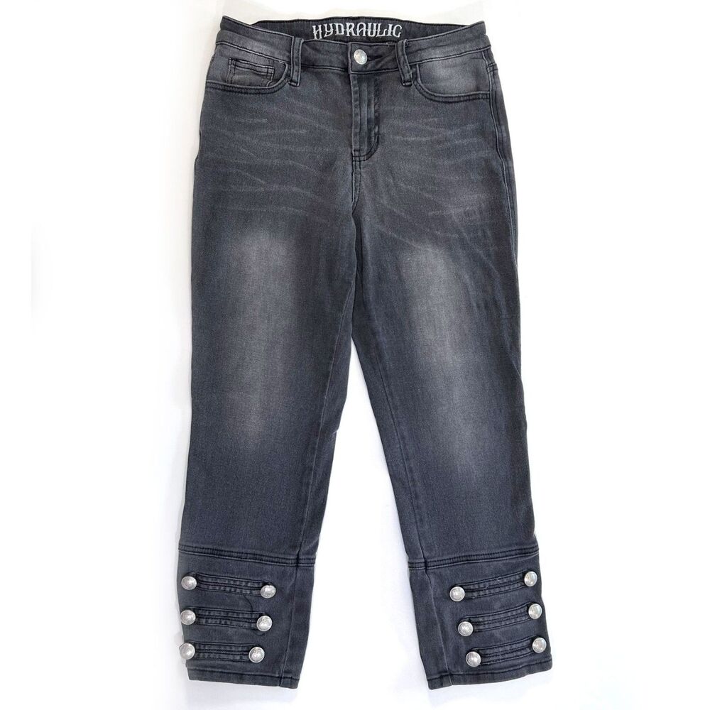 Hydraulic Curvy Black Cropped Jeans Women's Sz 4